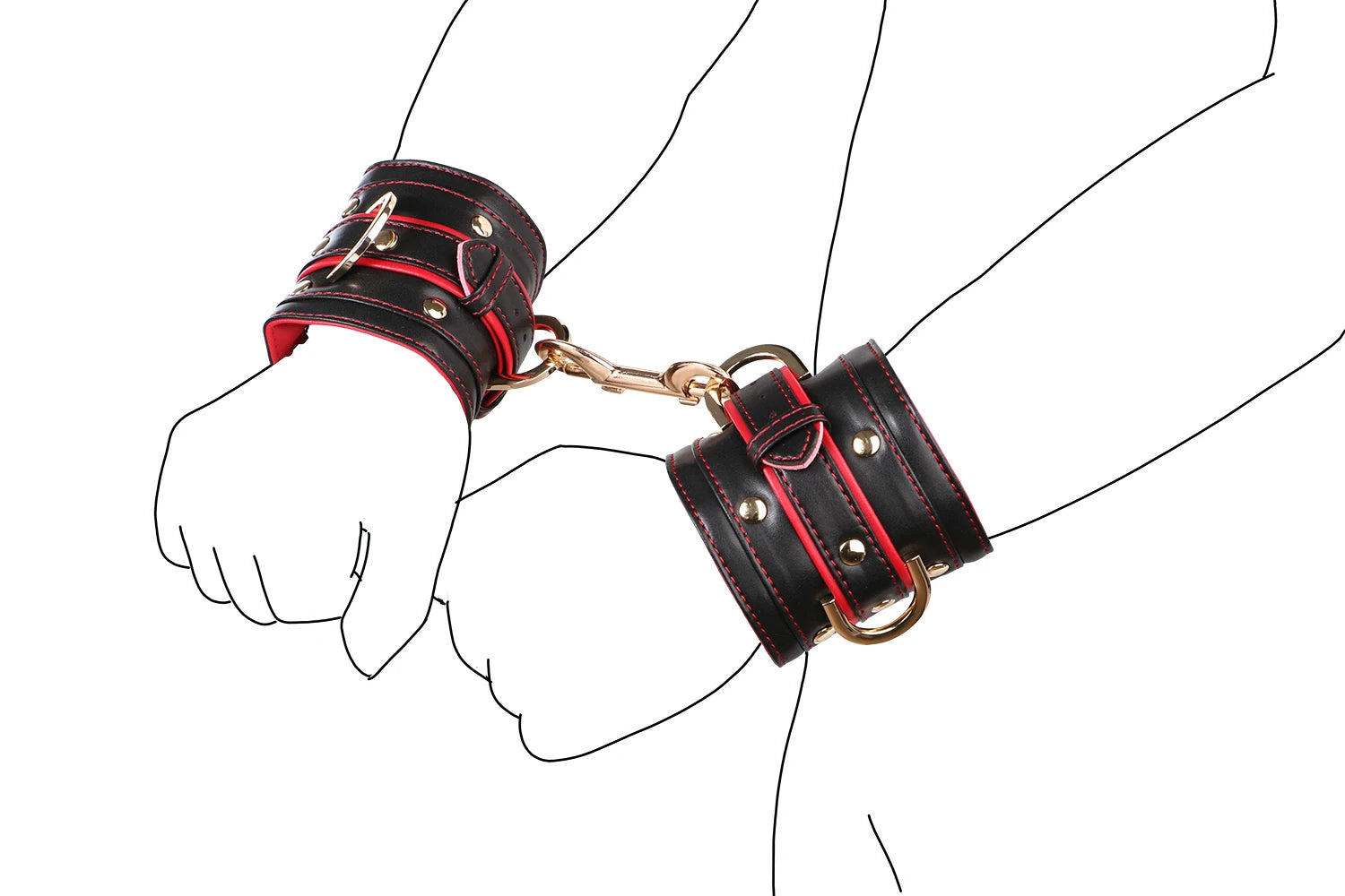 Set Bondage BDSM in Pelle con Manette
