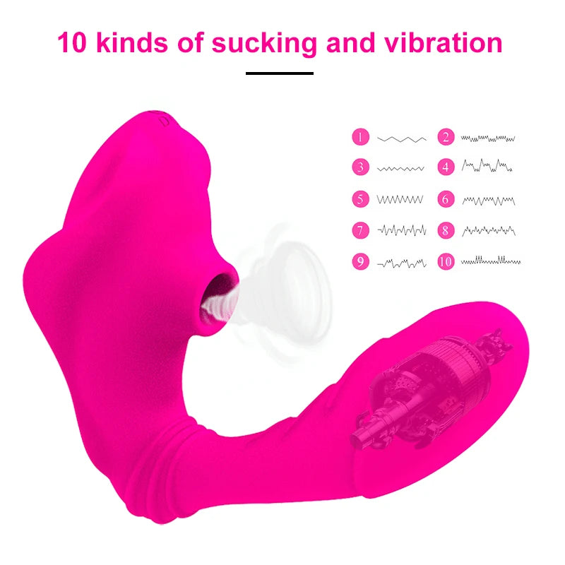 Vibratore Butterfly con Funzione Succhiante