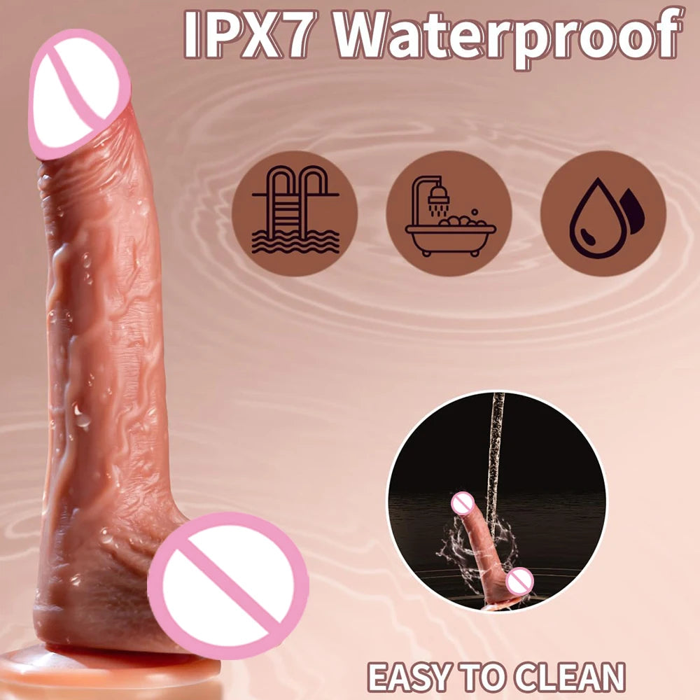 Dildo Realistico Telescopico con Telecomando