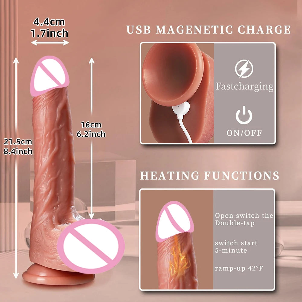 Dildo Realistico Telescopico con Telecomando