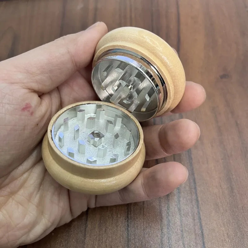 Grinder in Legno e Lega di Zinco 2 Strati