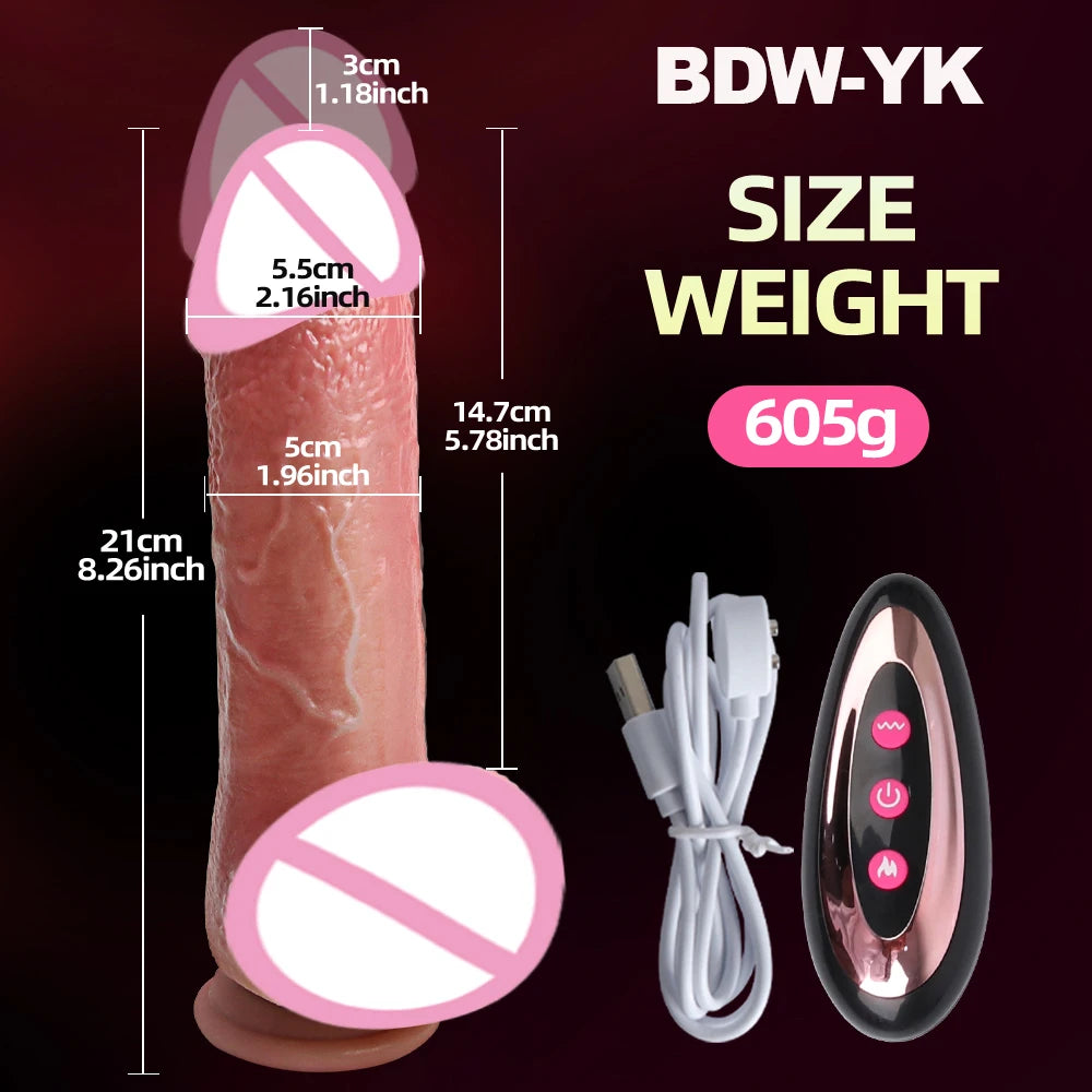 Dildo Realistico Telescopico con Telecomando