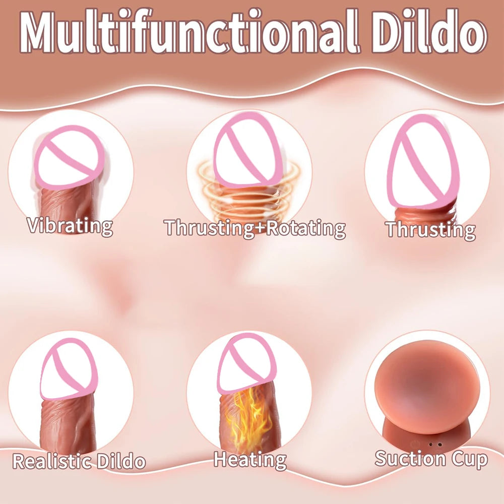 Dildo Realistico Telescopico con Telecomando