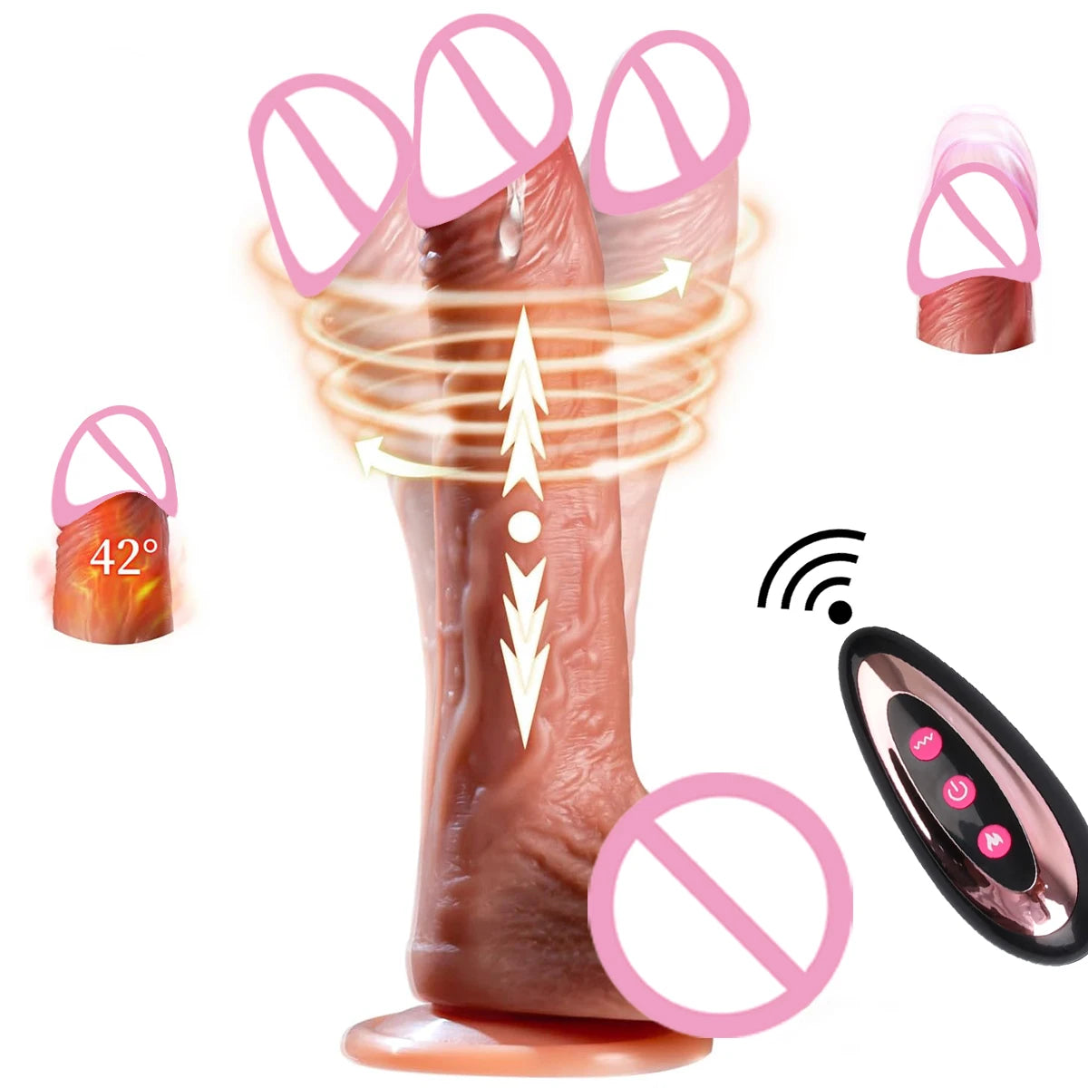 Dildo Realistico Telescopico con Telecomando