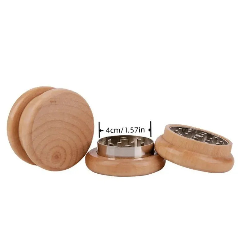 Grinder in Legno e Lega di Zinco 2 Strati