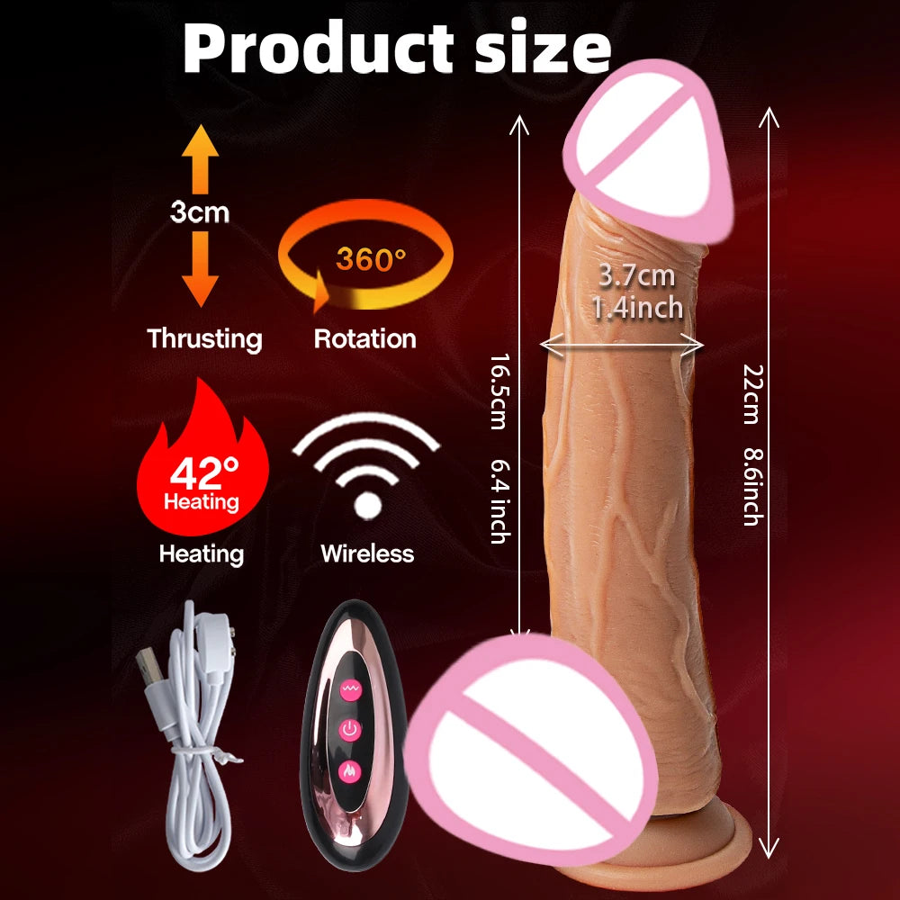Dildo Realistico Telescopico con Telecomando